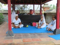 Au temple Lingsar de Mataram
